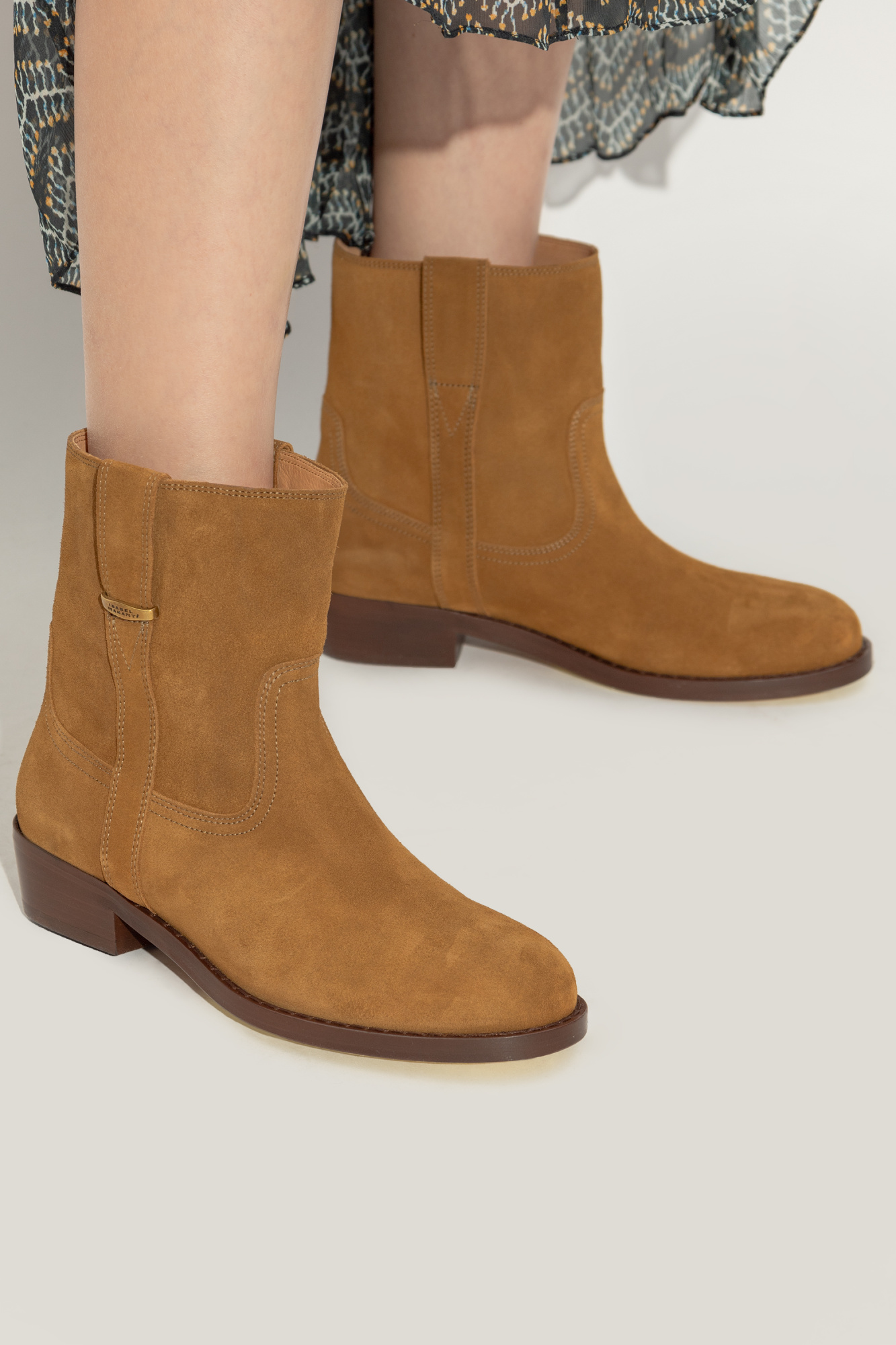 ロングブーツ ISABEL MARANT Biscuit Suede Lylie Ankle Boots Isabel Marant Biscuit Suede Lylie Ankle Boots Isabel Marant